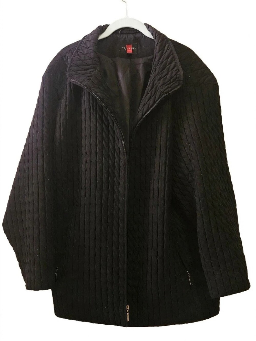 Gallery Black Quilted Zip-Front Jacket